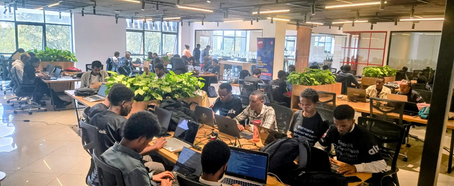CyberShield teams competing across the ALX technology hub in 2025